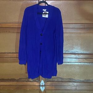 J. Jill Blue Women's Cardigan Sweater